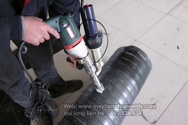 Máy hàn đùn Toplink thi công hàn ống nhựa HDPE Máy hàn đùn Toplink thi công hàn ống nhựa HDPE
