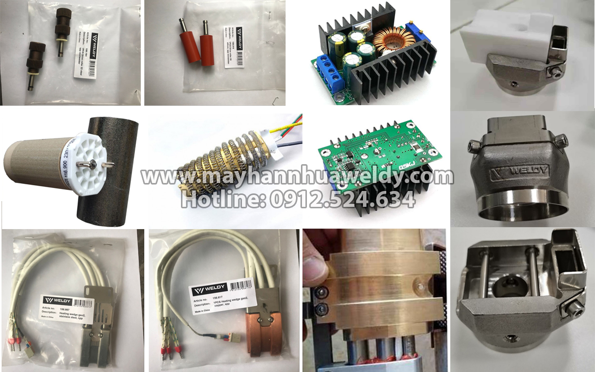 Phụ tùng máy hàn nhựa Weldy chuẩn hãng - chất lượng - giá tốt. Phụ tùng máy hàn nhựa weldy